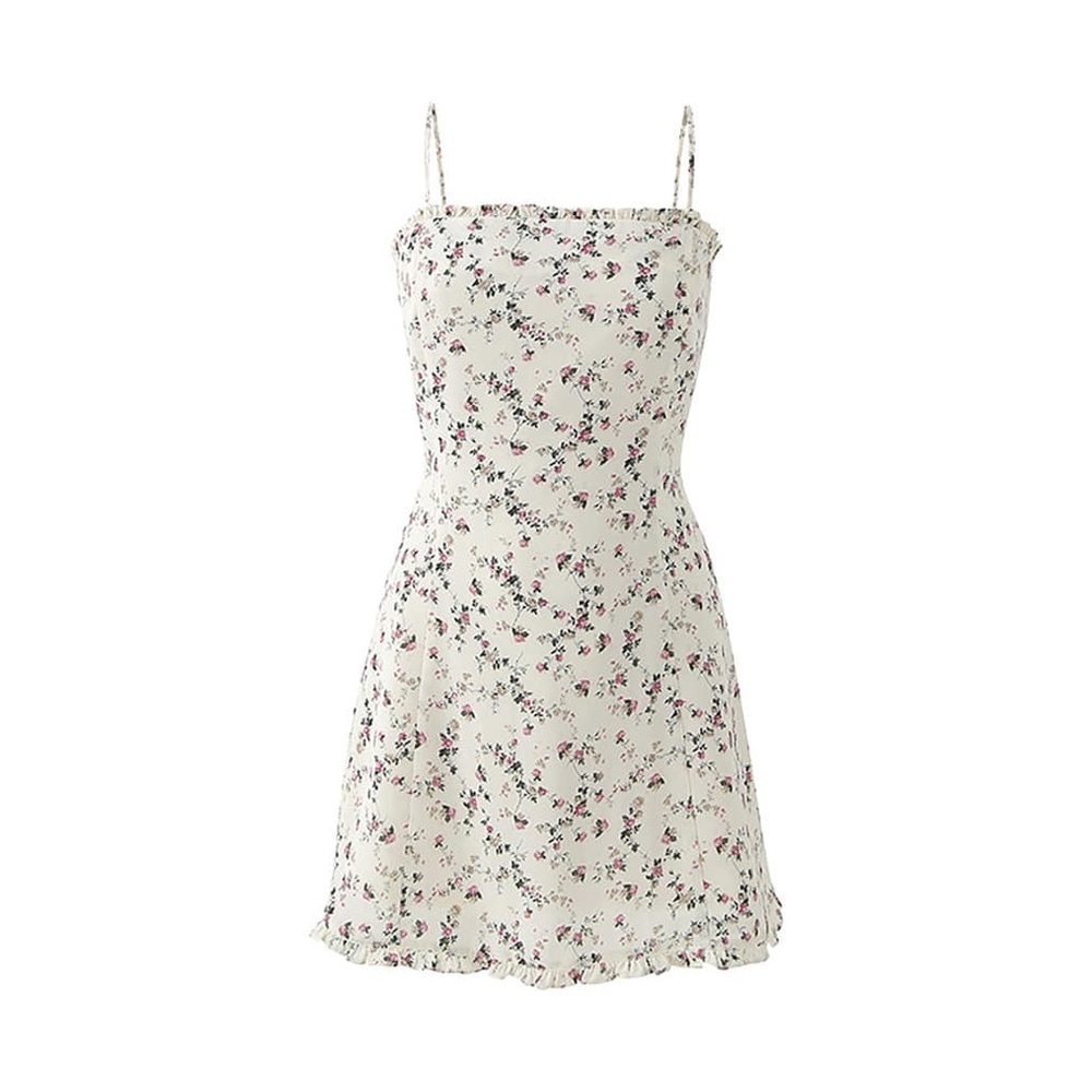 Floral Print White Dress KPOP